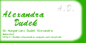 alexandra dudek business card